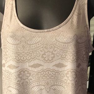 Tan and brown tank top